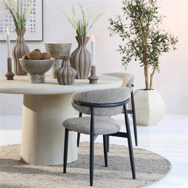 Grote foto eettafel 140x76 cm kulona cr me rond light living huis en inrichting eettafels
