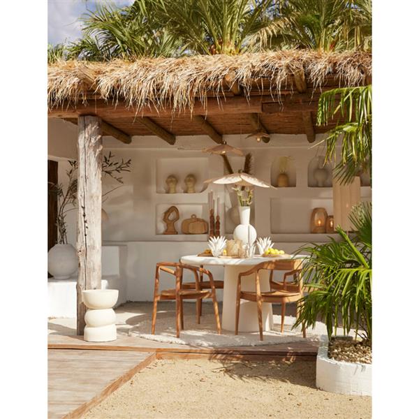 Grote foto eettafel 140x76 cm kulona cr me rond light living huis en inrichting eettafels