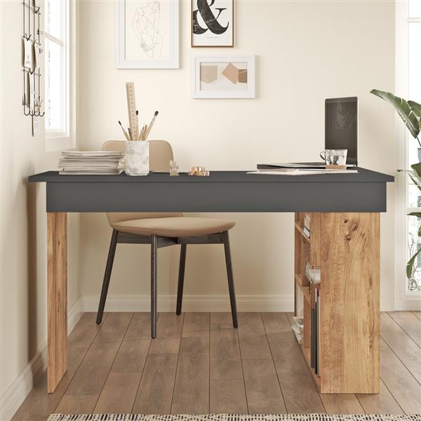 Grote foto bureau cito pine antraciet huis en inrichting stoelen