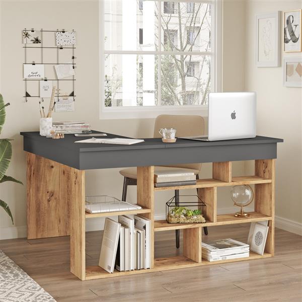 Grote foto bureau cito pine antraciet huis en inrichting stoelen