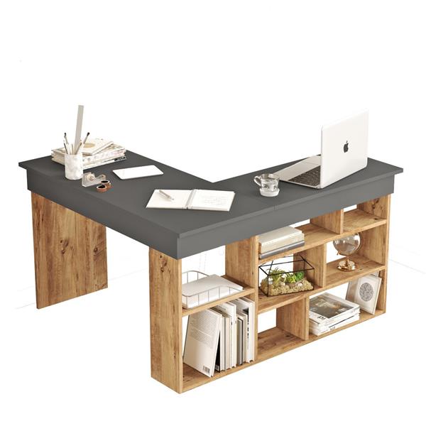 Grote foto bureau cito pine antraciet huis en inrichting stoelen