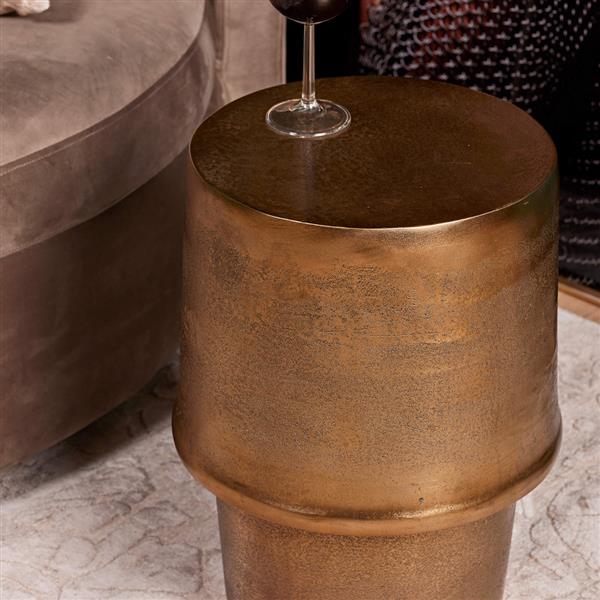 Grote foto bijzettafel glamor 30x30x48 cm aluminium goud huis en inrichting eettafels