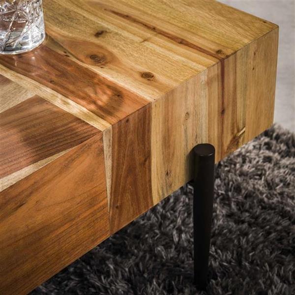 Grote foto salontafel blocks 150x60 cm acaciahout rechthoekig huis en inrichting eettafels