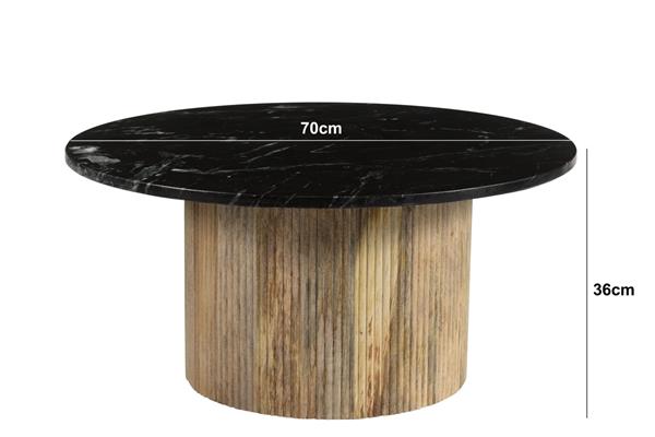 Grote foto salontafel brix nova black marmer mangohout onderstel huis en inrichting eettafels