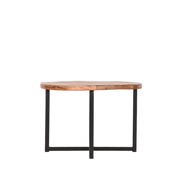 Grote foto bijzettafel dex 60x60x40 cm rough mangohout l zwart metaal huis en inrichting eettafels