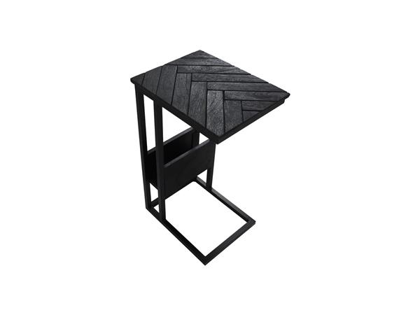 Grote foto bijzettafel verona 30x38x65 cm zwart mangohout visgraat huis en inrichting eettafels