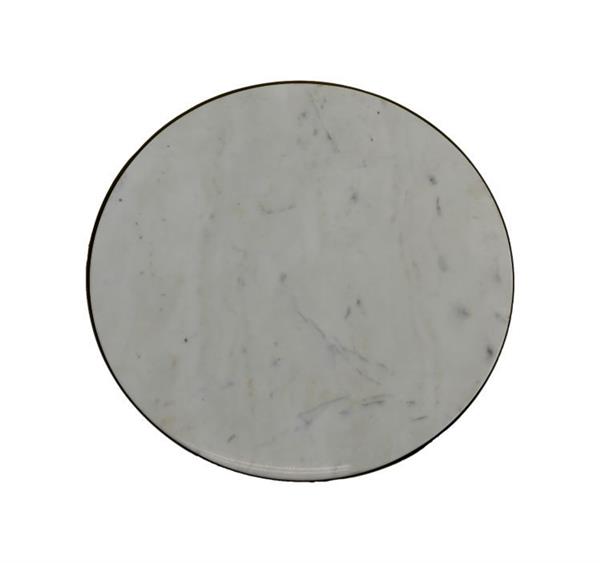 Grote foto ronde bijzettafel miracle 40x50 cm marmer goud metaal huis en inrichting eettafels