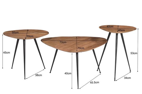 Grote foto salontafel brix loua set van 3 huis en inrichting eettafels