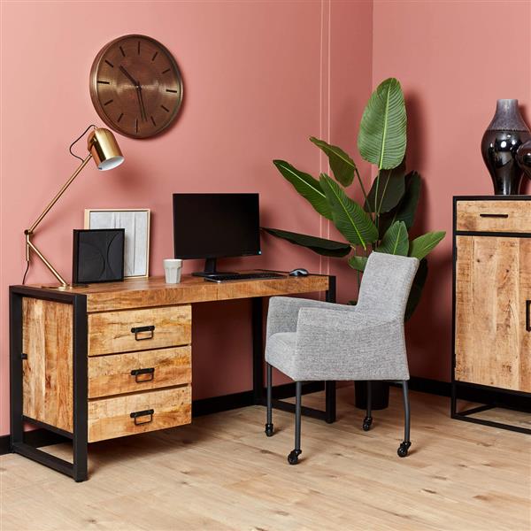 Grote foto bureau boaz 3 lades 145x58x74 cm huis en inrichting stoelen