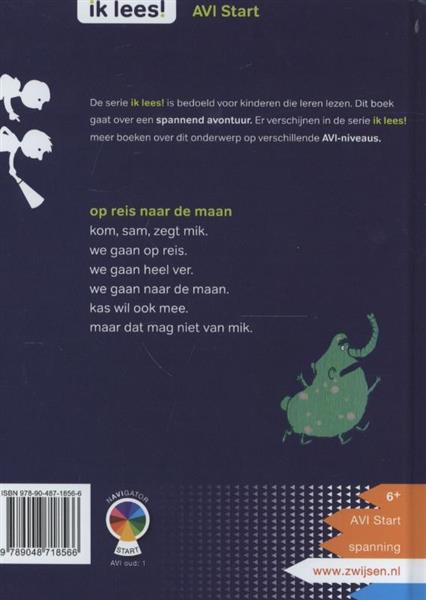 Grote foto op reis naar de maan ik lees boeken jeugd 13 jaar en ouder