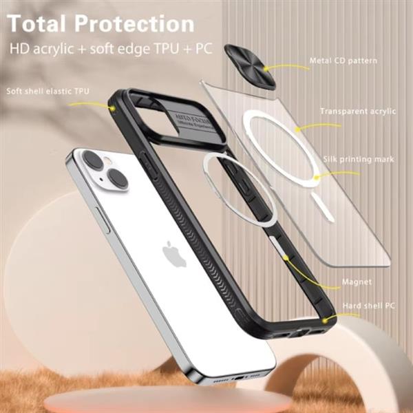 Grote foto draadloos opladen hoesje voor iphone 7 plus met camera slide bumper cover voor magsafe blauw telecommunicatie mobieltjes