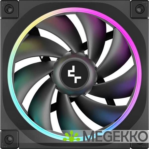 Grote foto deepcool fl12 3 in 1 computer behuizing ventilator 12 cm zwart 3 stuk s computers en software overige computers en software