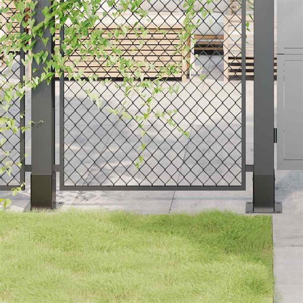 Grote foto vidaxl spokkels vierkant 4 st 81x81 mm gepoedercoat staal antraciet tuin en terras overige tuin en terras