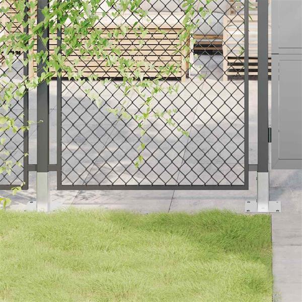 Grote foto vidaxl spokkels vierkant 12 st gegalvaniseerd staal zilverkleurig tuin en terras overige tuin en terras