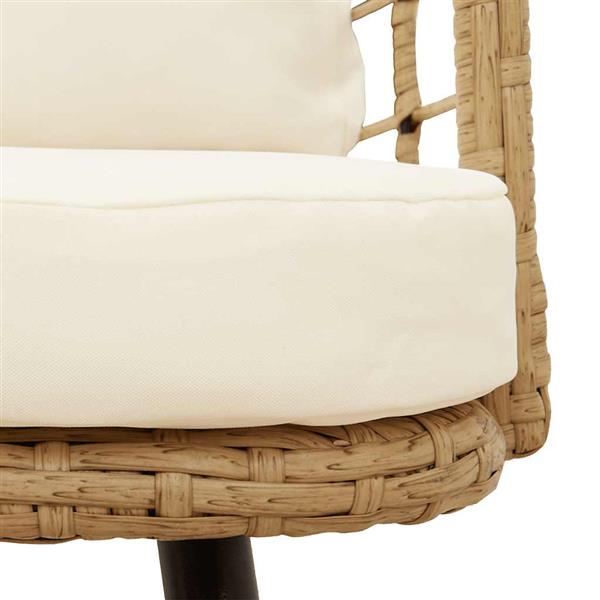Grote foto vidaxl tuinstoel met kussens poly rattan naturel tuin en terras tuinmeubelen