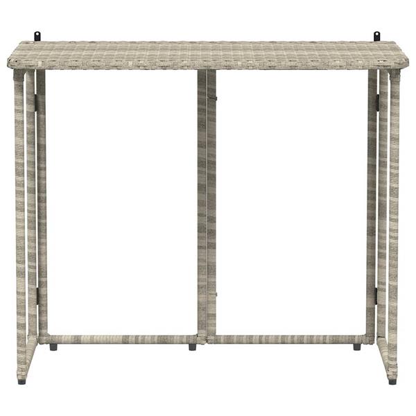 Grote foto vidaxl tuintafel inklapbaar 90x51x75 cm poly rattan lichtgrijs tuin en terras tuinmeubelen