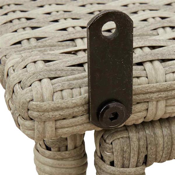 Grote foto vidaxl tuintafel inklapbaar 90x51x75 cm poly rattan lichtgrijs tuin en terras tuinmeubelen
