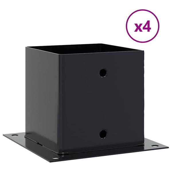 Grote foto vidaxl spokkels vierkant 4 st 141x141 mm gepoedercoat staal antraciet tuin en terras overige tuin en terras