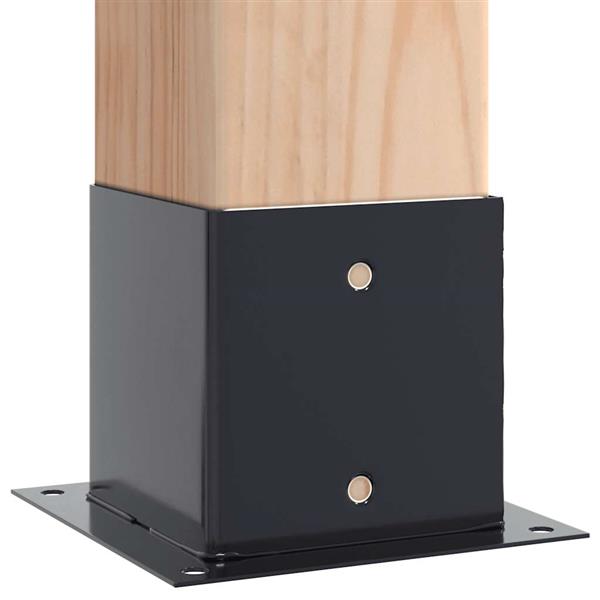 Grote foto vidaxl spokkels vierkant 4 st 141x141 mm gepoedercoat staal antraciet tuin en terras overige tuin en terras