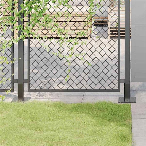 Grote foto vidaxl spokkels vierkant 4 st gepoedercoat staal antraciet tuin en terras overige tuin en terras
