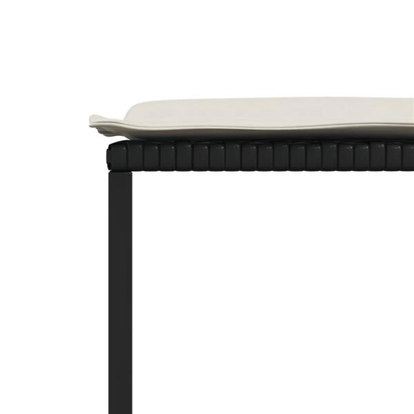 Grote foto vidaxl 9 delige tuinset poly rattan zwart tuin en terras tuinmeubelen