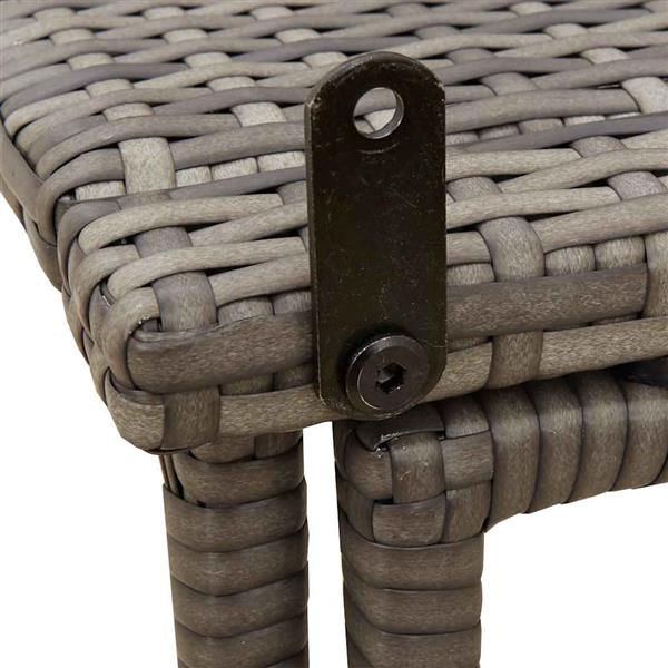 Grote foto vidaxl tuintafel inklapbaar 90x51x75 cm poly rattan grijs tuin en terras tuinmeubelen