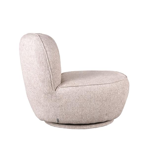 Grote foto fauteuil bunny 90x90x75 cm soft taupe amazy draaibaar huis en inrichting eettafels