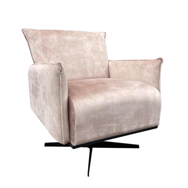 Grote foto fauteuil philippe torre 2 licht beige fluweel 360 graden draaibaar huis en inrichting eettafels