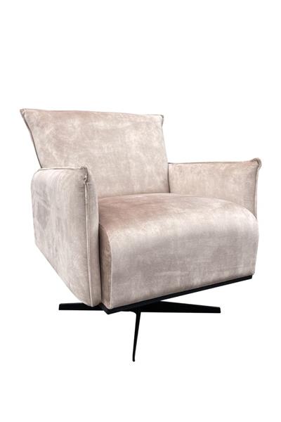 Grote foto fauteuil philippe torre 2 licht beige fluweel 360 graden draaibaar huis en inrichting eettafels