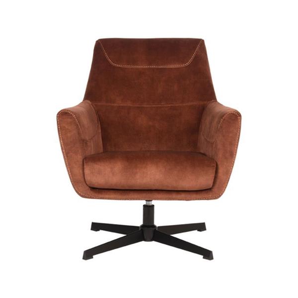 Grote foto fauteuil toby rust velours 75x80x85 cm 360 graden draaibaar huis en inrichting eettafels