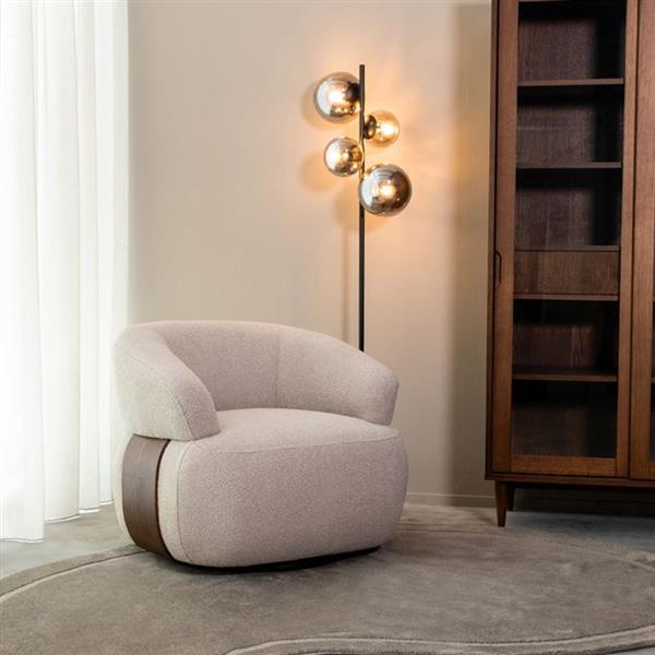 Grote foto draaifauteuil valenza 83x79x73 cm naturel touch walnoot eiken huis en inrichting eettafels