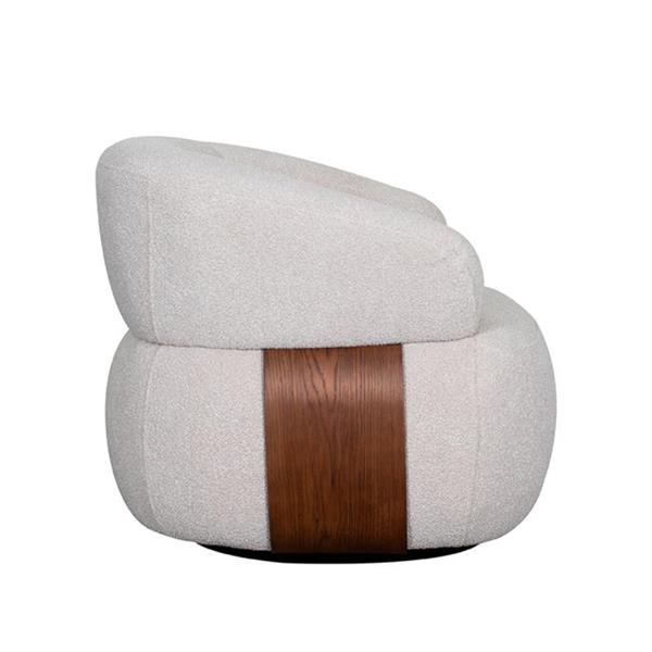 Grote foto draaifauteuil valenza 83x79x73 cm naturel touch walnoot eiken huis en inrichting eettafels
