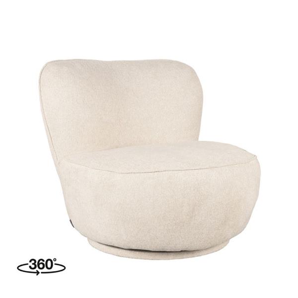 Grote foto fauteuil bunny 90x90x75 cm soft beige amazy draaibaar huis en inrichting eettafels