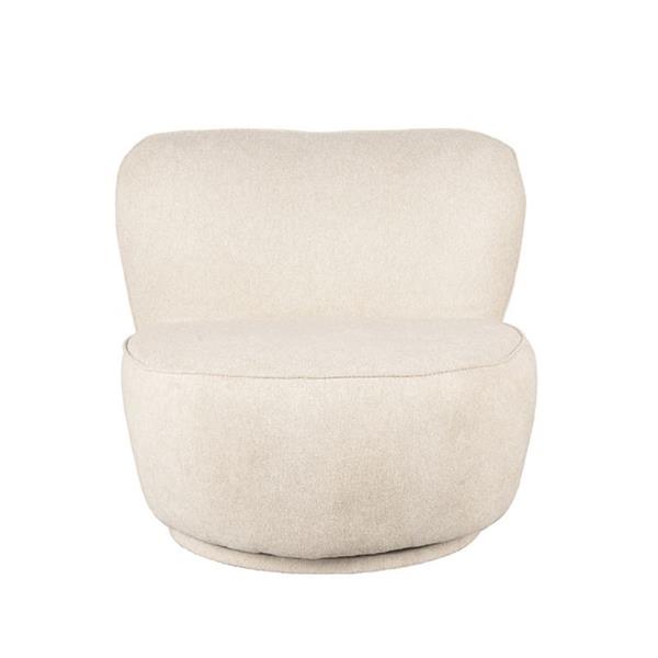 Grote foto fauteuil bunny 90x90x75 cm soft beige amazy draaibaar huis en inrichting eettafels