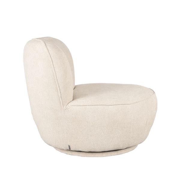Grote foto fauteuil bunny 90x90x75 cm soft beige amazy draaibaar huis en inrichting eettafels