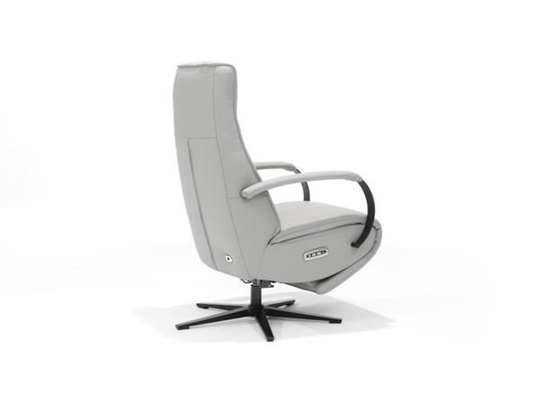 Grote foto relax fauteuil malaga rundleder 2 motors bediening beige grijs ruit huis en inrichting eettafels