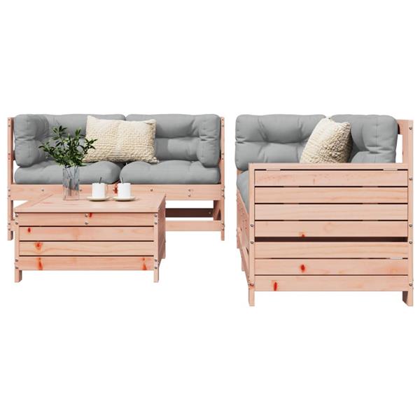Grote foto vidaxl 5 delige loungeset massief douglas vurenhout tuin en terras tuinmeubelen