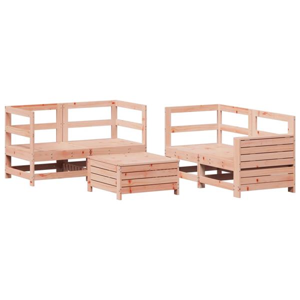 Grote foto vidaxl 5 delige loungeset massief douglas vurenhout tuin en terras tuinmeubelen