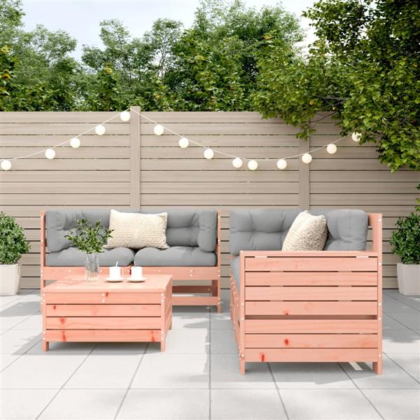 Grote foto vidaxl 5 delige loungeset massief douglas vurenhout tuin en terras tuinmeubelen