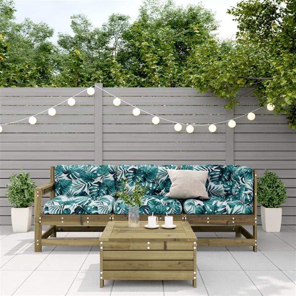 Grote foto vidaxl 4 delige loungeset met kussens ge mpregneerd grenenhout tuin en terras tuinmeubelen