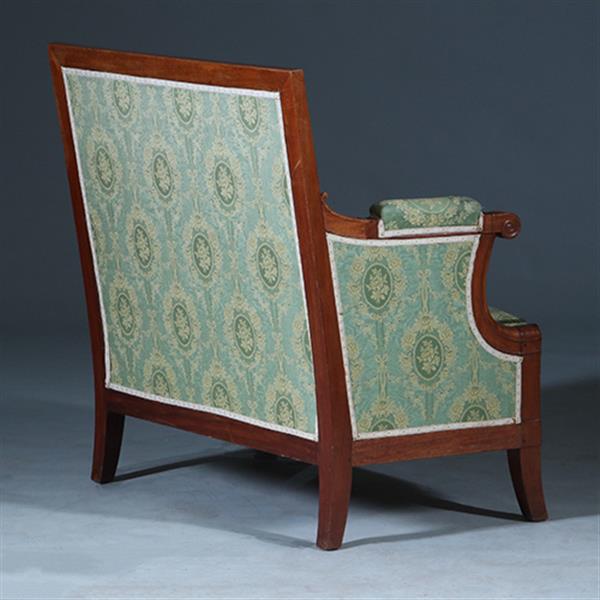 Grote foto empire bankje 2 zetels incl bekleding naar wens massief mahonie ca 1810 no.281425 antiek en kunst stoelen en banken