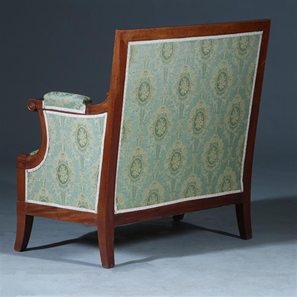 Grote foto empire bankje 2 zetels incl bekleding naar wens massief mahonie ca 1810 no.281425 antiek en kunst stoelen en banken