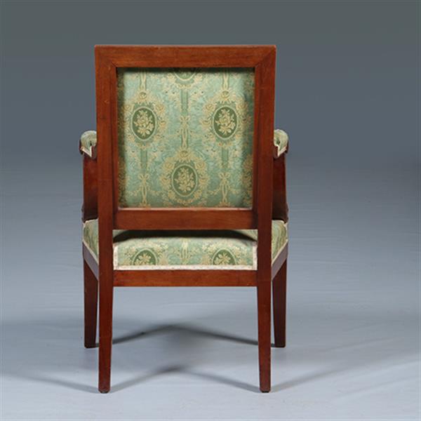 Grote foto empire bankje 2 zetels incl bekleding naar wens massief mahonie ca 1810 no.281425 antiek en kunst stoelen en banken