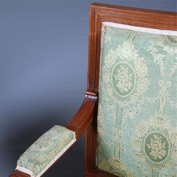 Grote foto empire bankje 2 zetels incl bekleding naar wens massief mahonie ca 1810 no.281425 antiek en kunst stoelen en banken