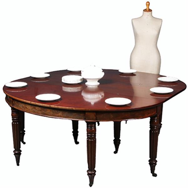 Grote foto transformeerbaar van wandtafel tot coulissetafel van 2 60 m victoriaans ca 1865 no.281410 antiek en kunst stoelen en banken