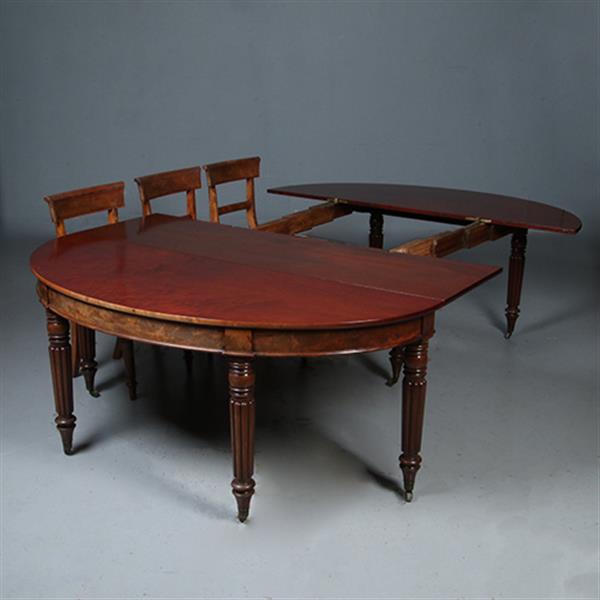 Grote foto transformeerbaar van wandtafel tot coulissetafel van 2 60 m victoriaans ca 1865 no.281410 antiek en kunst stoelen en banken