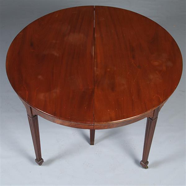 Grote foto louis seize coulissetafel ca 1800 met 4 inlegbladen verlengbaar tot 12 personen no.281420 antiek en kunst stoelen en banken
