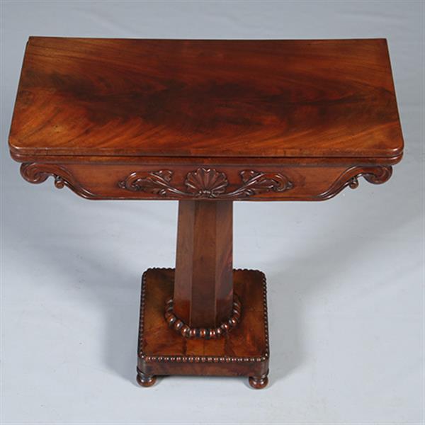 Grote foto hollandse speeltafel of wandtafel op kolompoot ca 1830 in mahonie no.282505 antiek en kunst stoelen en banken
