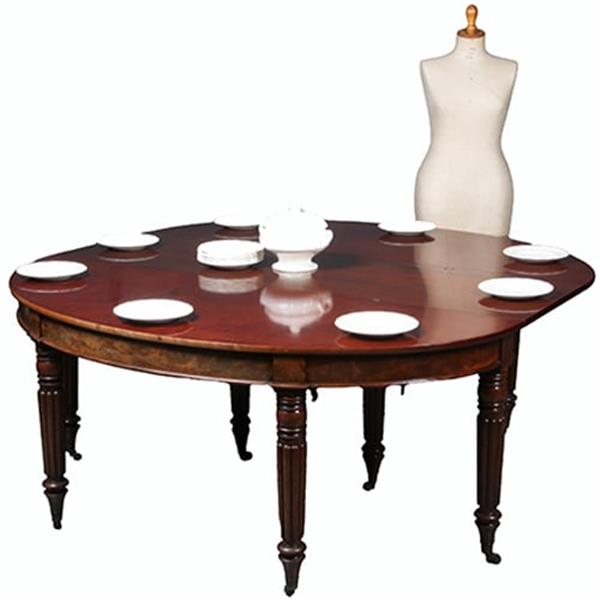 Grote foto transformeerbaar van wandtafel tot coulissetafel van 2 60 m victoriaans ca 1865 no.281410 antiek en kunst stoelen en banken