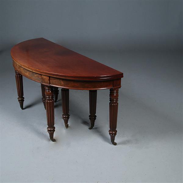 Grote foto transformeerbaar van wandtafel tot coulissetafel van 2 60 m victoriaans ca 1865 no.281410 antiek en kunst stoelen en banken
